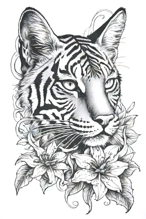 in memory of my cat called tiger lily  tattoo design idea