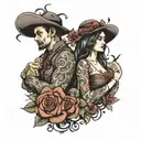 couple tattoo tattoo design idea