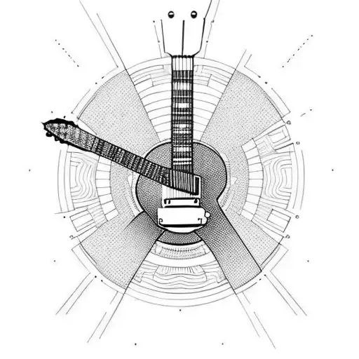 les paul guitar tattoo design idea