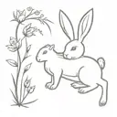 a Scorpio and year of the rabbit born child tattoo design idea