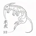 a Scorpio and year of the rabbit born child tattoo design idea