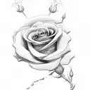 Roses and audi tattoo design idea