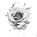 Roses and audi tattoo design idea