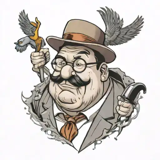 peter griffin doing heroine tattoo design idea