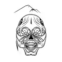 japanese skull tattoo design idea