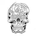 japanese skull tattoo design idea