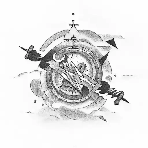 a bible verse with clouds tattoo design idea