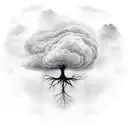 Tree of Life clouds tattoo design idea