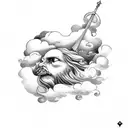 a bible verse with clouds tattoo design idea