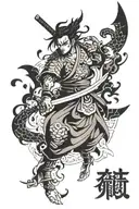 anime demon slayer blade tattoo design idea