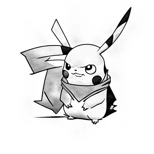 pikachu tattoo design idea