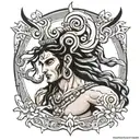 Lord Shiva Angry tattoo design idea