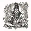 Lord Shiva Angry tattoo design idea