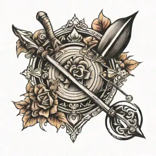 only bow and arrow tattoo design inspired tattoo design idea