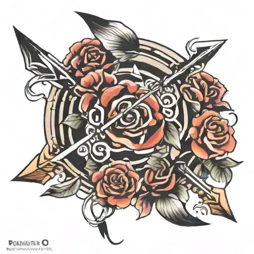 bow and arrow   tattoo design idea