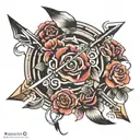 bow and arrow   tattoo design idea