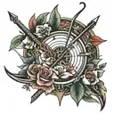 bow and arrow   tattoo design idea