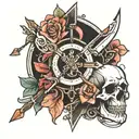 bow and arrow   tattoo design idea