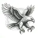 white eagle flying through Warsaw in a Poland army uniform tattoo design idea
