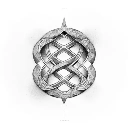 Infinity Symbol with art tattoo design idea