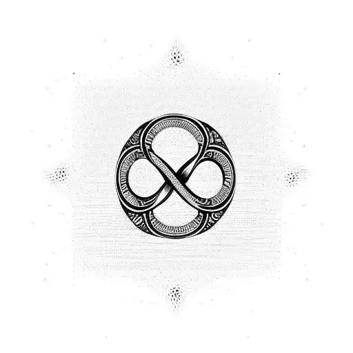 Infinity Symbol with art tattoo design idea