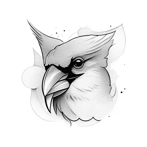 Cardinal tattoo design idea