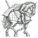 knight bending the knee tattoo design idea