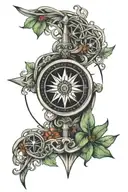 compass celtic tattoo design idea