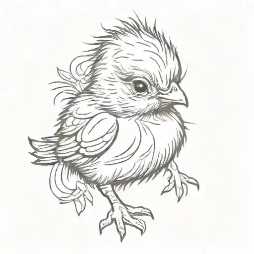 baby chick tattoo design idea