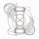 ouroboros broken hourglass tattoo design idea