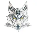 punk wolf tattoo design idea