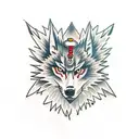 punk wolf tattoo design idea