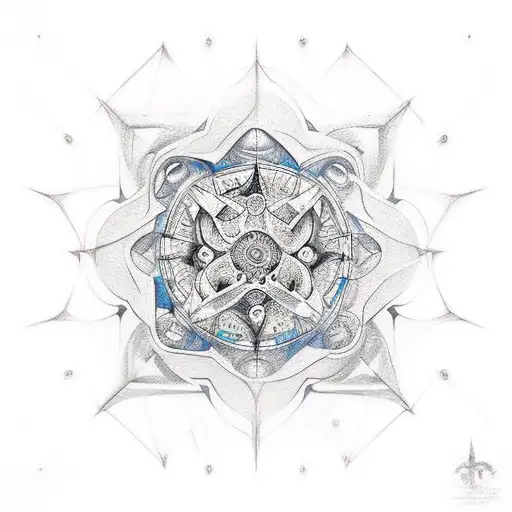 cubo de metatron tattoo design idea