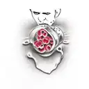 raspberry and banana tattoo design idea