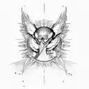 Blue Heron tattoo design idea