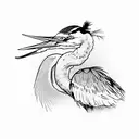 Blue Heron tattoo design idea