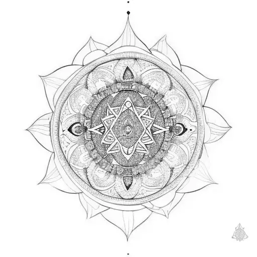 Mandala, Third eye, Metatron tattoo design idea
