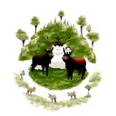 Forest Steinbock  tattoo design idea