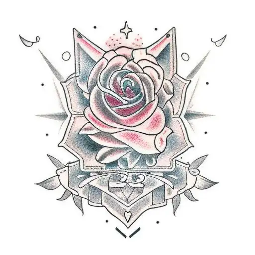 the name "heather" with 333 tattoo design idea