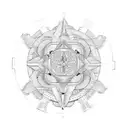 heather + 333 tattoo design idea