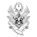 name heather on 333 tattoo design idea