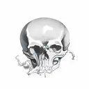 skull with smoke tattoo design idea