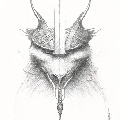 narsil horizontal, fellowship of the ring on top, not all those who wander are lost tattoo design idea