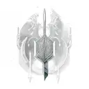 narsil sword horizontal tattoo design idea