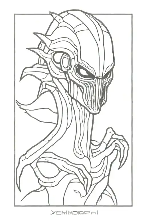 xenomorph jedi tattoo design idea