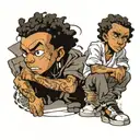 boondocks character tattoo design idea