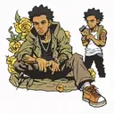boondocks character tattoo design idea
