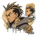 boondocks character tattoo design idea