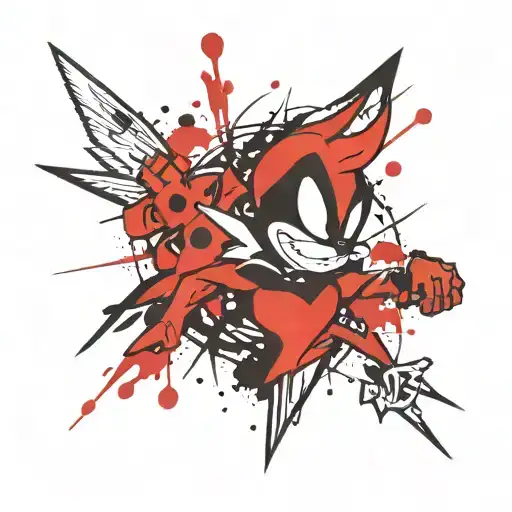 looney tunes caracters tattoo design idea