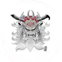 Oni samurai tattoo design idea
